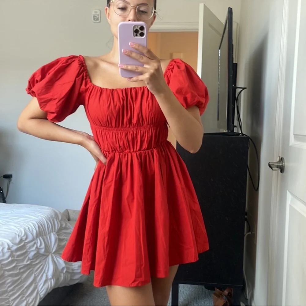 red abercrombie dress shelbyvert on LTK